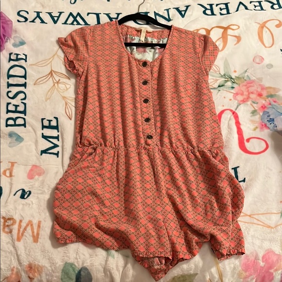 Matilda Jane Pink Jumpsuit with Ruffled Details - Picture 1 of 4